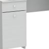 51" White Computer Desk With Five Drawers