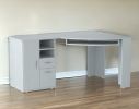 59" White Computer Desk With Two Drawers