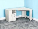 59" White Computer Desk With Two Drawers