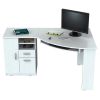 59" White Computer Desk With Two Drawers