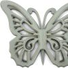 23" X 19" X 4" Gray Rustic Butterfly Wooden  Wall Decor