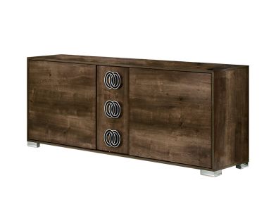 66" Brown Drawer Double Dresser