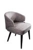 Gray And Black Upholstered Fabric Dining Side Chair