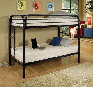 Black Twin Contemporary Metal Bunk Bed