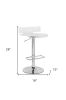 " Clear And Silver Stainless Steel Low Back Counter Height Bar Chair