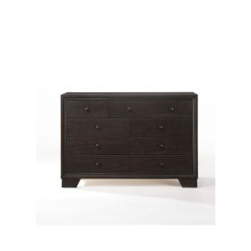 57" Espresso Solid and Manufactured Wood Double Dresser