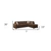 Chocolate Velvet L Shaped Two Piece Sofa and Chaise Sectional