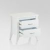 25" White Two Drawers Nightstand