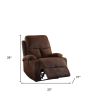 32" Chocolate Linen Recliner