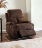 32" Chocolate Linen Recliner