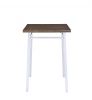 30" Brown And White Square Manufactured Wood Bar Table