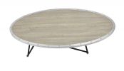 46" X 23" X 15" Weathered Gray Oak Particle Board Coffee Table