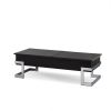 47" Black And Silver Iron Lift Top Coffee Table