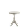 Cottage White Wood Pedestal Side Or End Table