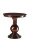 26" Brown Solid Wood Round End Table