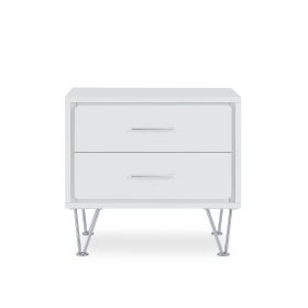 20" White Nightstand With Manufactured Wood Top