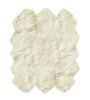 6' X 6' Natural Sheepskin Non Skid Area Rug