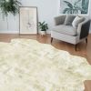 6' X 6' Natural Sheepskin Non Skid Area Rug