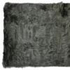 2' X 3' Grey Faux Fur Animal Print Area Rug