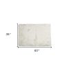 60" X 36" Off White Rectangular Faux Fur - Area Rug