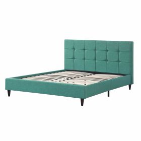 Blue Solid Wood King No Bed Frame