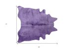 6' x 7' Purple Cowhide Cowhide Area Rug