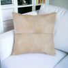 18" Natural Cowhide Throw Pillow