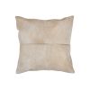 18" Natural Cowhide Throw Pillow