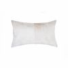 12" X 20" Natural Cowhide Throw Pillow