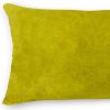 12" X 20" Yellow Cowhide Throw Pillow