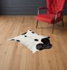 2' X 3' Natural Black And White Calfskin Area Rug