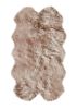 4' X 6'  Rose Pink Natural Sheepskin Area Rug