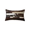 12" X 20" Chocolate Cowhide Throw Pillow