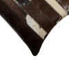 12" X 20" Chocolate Cowhide Throw Pillow