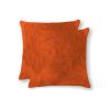 18" X 18" X 5" Orange Cowhide  Pillow 2 Pack