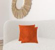 18" X 18" X 5" Orange Cowhide  Pillow 2 Pack