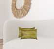 12" X 20" X 5" Lime Cowhide  Pillow 2 Pack