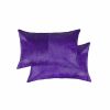 12 X 20 Purple Cowhide Throw Pillow