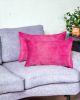 12" X 20" X 5" Fuschia Cowhide  Pillow 2 Pack