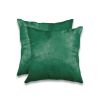 18" X 18" X 5" Verde Cowhide  Pillow 2 Pack