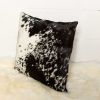 18 X 18 Black And White Cowhide Throw Pillow