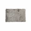 3" X 5" Gray Rectangular Faux Fur - Area Rug