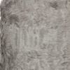 3" X 5" Gray Rectangular Faux Fur - Area Rug