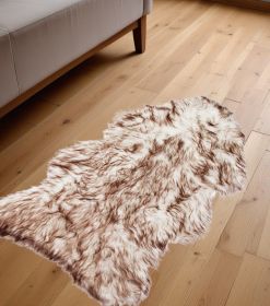 24" X 36" X 1.5" Gradient Chocolate Faux Sheepskin - Area Rug