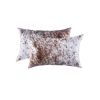 12" X 20" X 5" Salt And Pepper White And Brown Cowhide  Pillow 2 Pack