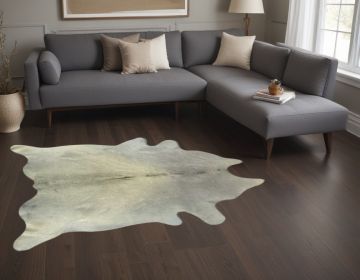 60" X 84" Natural And Light Gray Cowhide - Area Rug