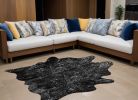 60" X 84" Black And Silver Cowhide - Area Rug