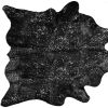 60" X 84" Black And Silver Cowhide - Area Rug