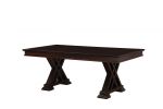 60" Espresso Solid Wood Double Pedestal Base Dining Table