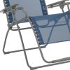 30" Blue and Gray Steel Indoor Outdoor Zero Gravity Chair